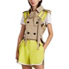 Sacai Women's Twill Trench-style Vest - Yellow