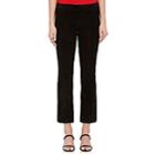 The Row Women's Suede Flared Crop Pants-black