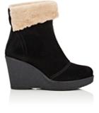 Mr And Mrs Italy Women's Suede & Shearling Wedge Ankle Boots