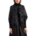6 Moncler Noir Kei Ninomiya Women's Floral-embellished Padded Tech-fabric Jacket - Black