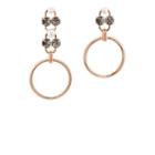 Chasunyoung Women's Embellished Mismatched Drop Earrings-gold
