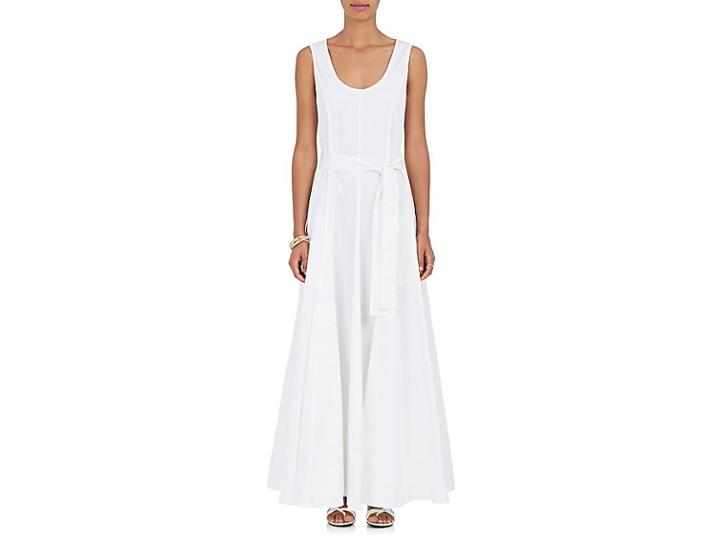 The Row Women's Daria Stretch-cotton Belted Maxi Dress