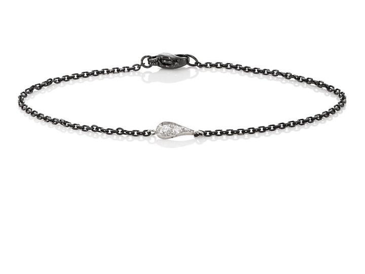 Cathy Waterman Women's Diamond-studded Teardrop Bracelet