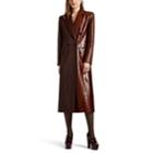 Givenchy Women's Python-stamped Leather Coat - Wine