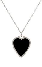 Jennifer Meyer Women's White Diamond & Onyx Heart Pendant Necklace