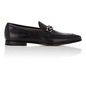 Salvatore Ferragamo Men's Boy Leather Loafers-black
