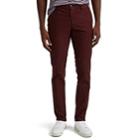 Incotex Men's Washed Cotton Slim Trousers - Wine