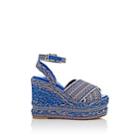 Antolina Women's Candelaria Cotton Platform-wedge Sandals-blue