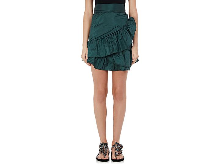 Isabel Marant Women's Aurora Matte Taffeta Miniskirt