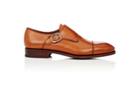 Carmina Shoemaker Men's Leather Cap-toe Monk-strap Shoes