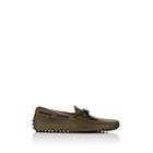 Tod's Men's Braided-tie Leather Drivers - Green