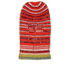 Calvin Klein 205w39nyc Men's Striped Stockinette-stitched Wool Balaclava - Red