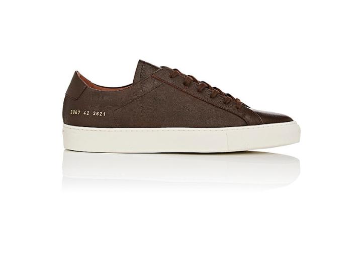 Common Projects Men's Achilles Grained Leather Sneakers