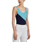 Barneys New York X Tracy Anderson Women's Colorblocked Scoopback Bodysuit - Blue
