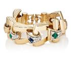 Stazia Loren Women's Mixed-diamant Geometric-link Bracelet-gold