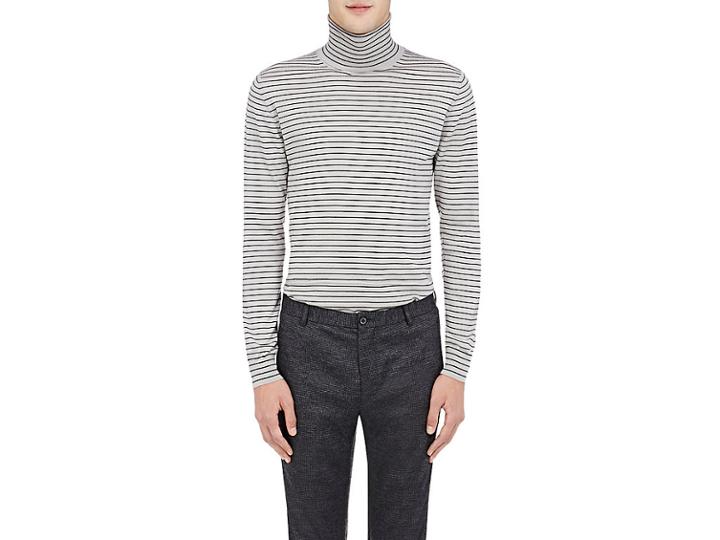 Lanvin Men's Striped Turtleneck Sweater