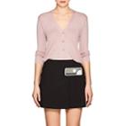 Prada Women's Crop Cashmere-silk Cardigan - Pink