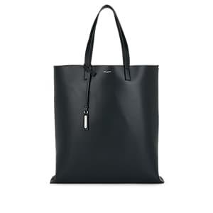 Saint Laurent Men's Leather Shopping Tote Bag - Black