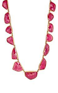 Judy Geib Ruby-slice Necklace-colorless