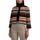 Lisa Perry Women's Striped Boucl Crop Jacket