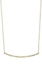 Tate Pave Curved Stick Pendant Necklace-colorless