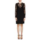 Givenchy Women's Lace-inset Wool Dress - Black