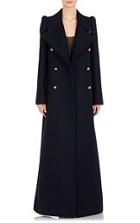 Chlo Double-breasted Military Coat-blue