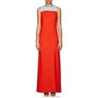Lisa Perry Women's Colorblocked Crepe Gown-red