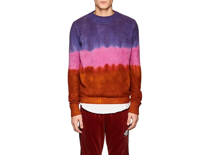 The Elder Statesman Men's Gradient-dyed Cashmere Sweater