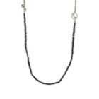 Title Of Work Men's Sapphire Beaded Necklace - Silver