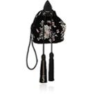 Saint Laurent Women's Anja Small Velour Bucket Bag-black