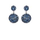 Sabbadini Women's Sapphire & Diamond Spherical Clip-on Drop Earrings - Blue