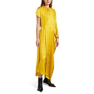 Balenciaga Women's Logo-jacquard Wrap Dress - Yellow