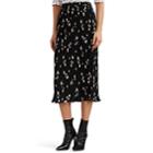 Vivetta Women's Melegnano Floral Crpe De Chine Pliss Midi-skirt - Black