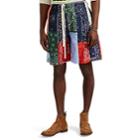 Loewe Men's Bandana-patchwork Cotton Poplin Drawstring Shorts
