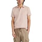 Sunspel Men's Mesh-knit Cotton Polo Shirt - Pink