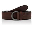 Felisi Men's D-ring Leather Belt-brown