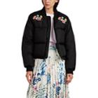 Off-white C/o Virgil Abloh Women's Woman-embroidered Down Puffer Jacket - Black