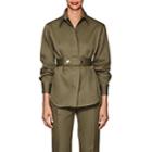 Victoria Beckham Women's Wool Twill Shirt Jacket-military Green