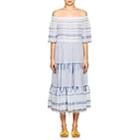 Lemlem Women's Tiki Striped Cotton Maxi Dress-lt. Blue Str
