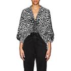 Givenchy Women's Leopard-pattern Silk Tunic-black