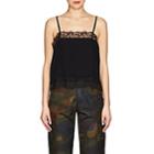 Icons Women's Lace-trimmed Chiffon Cami-black