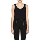 T By Alexander Wang Women's Distressed Cotton Terry Tank-black