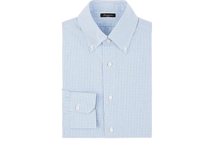 Sartorio Men's Checked Cotton Button-down Dress Shirt
