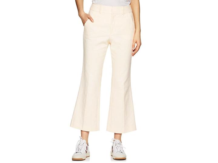 Frame Women's Linen-cotton Flared Trousers