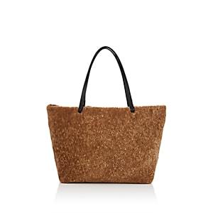 The Row Women's Park Shearling Tote Bag-brown