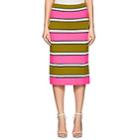 Marc Jacobs Women's Striped Cashmere Pencil Skirt-pink
