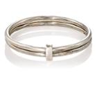 Title Of Work Men's Double-band Ring-silver