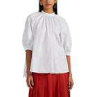 Erdem Women's Nayla Cotton Blouse - White