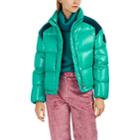 2 Moncler 1952 Women's Chouette Velvet-trimmed Down-quilted Jacket - Green
